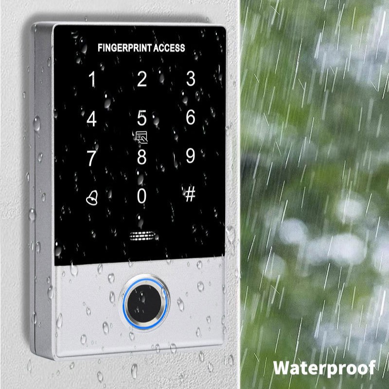 Chiny Samodzielny czytnik linii papilarnych RFID z klawiaturą do kontroli dostępu System bezpieczeństwa drzwi 125 kHz EM Dostawca fabryczny kontrolera RFID