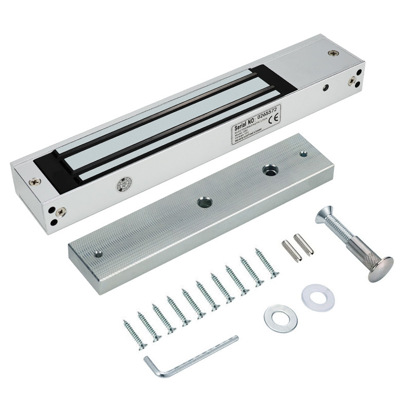 شینزین 12V ایکسیس کنٹرول برقی مقناطیسی لاک 280KG 600LBS ناکام محفوظ سگنل فیڈ بیک بنانے والا