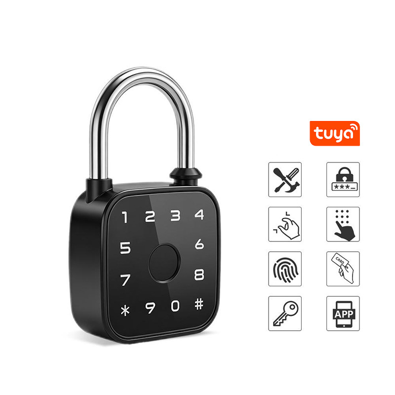 Қытай зауытының жеткізушісі Tuya Smart Lock Саусақ ізі құлпы Құпия сөзді сырғыту картасы алюминий қорытпасы су өткізбейтін аралас құлып