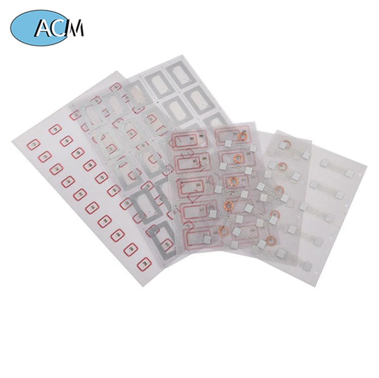 Transparentes RFID-Einlegeblatt, NFC-Antennenetikett, kundenspezifische Größe, A4-Layout, 13,56 MHz, weiße RFID-Karte, PVC-Vorlaminat