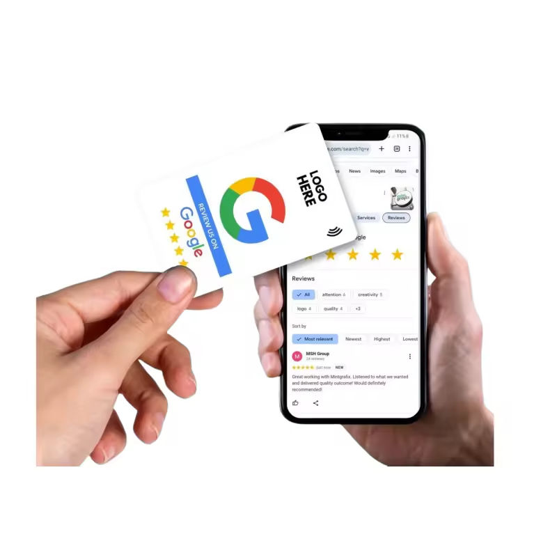 Custom Printing 13.56MHz Smart Rfid PVC Card Instantly Connects to IG Page Instagram Handle NFC Card