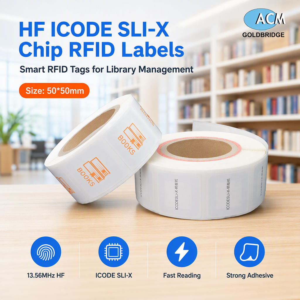ISO15693 13.56MHz Printable RFID Book Tag Label for Library Management Access Control Factory Direct Wholesale Custom and OEM