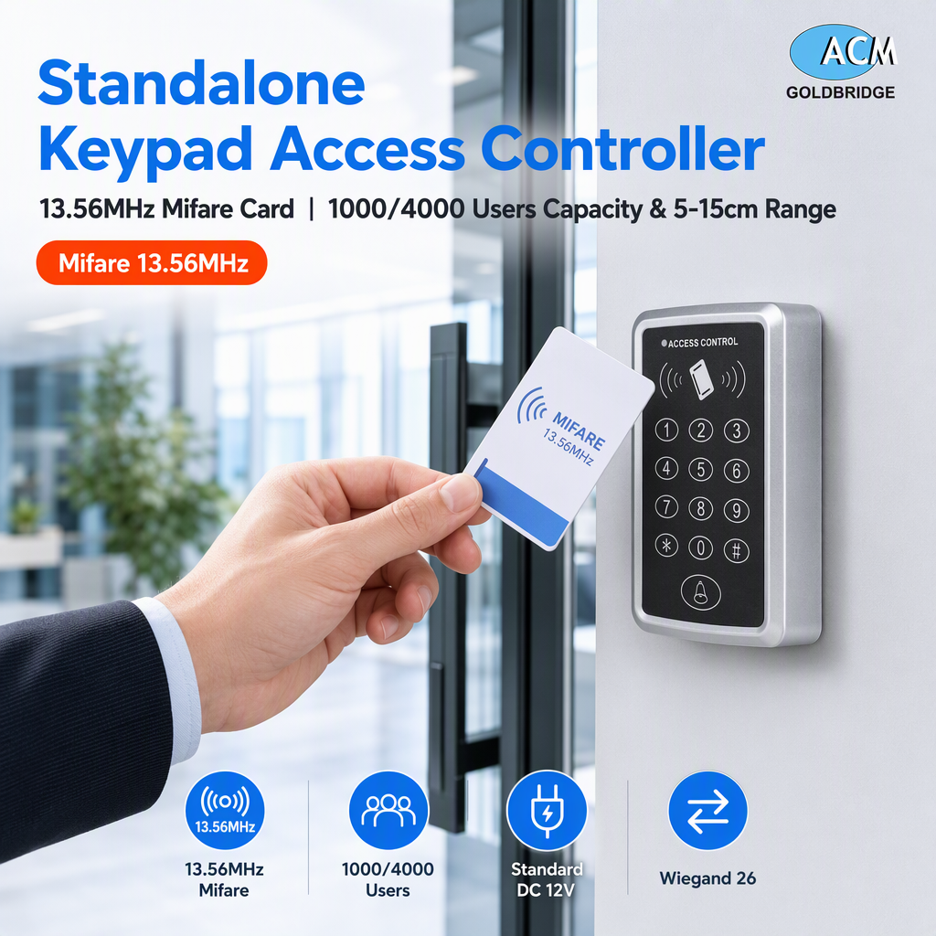 12V 24V Plastik 13.56MHz Smart IC Card Keypad Access Controller 1000 4000 Pengguna Sistem Pintu Pabrik Langsung Grosir Massal ODM