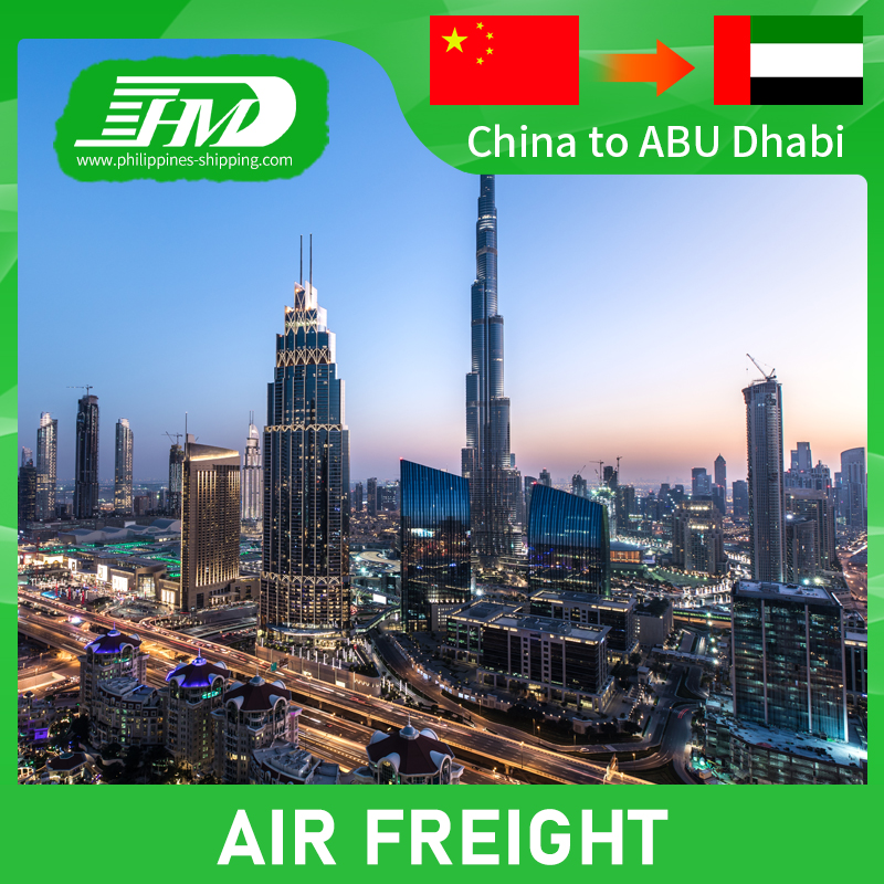 Freight forwarder air shipping from China to ABU Dhabi door to door services DDP DDU warehouse in shenzhen