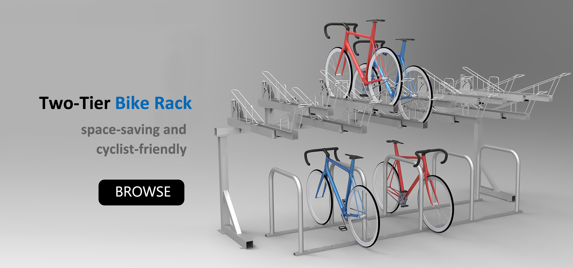 porte-vélos à deux niveaux