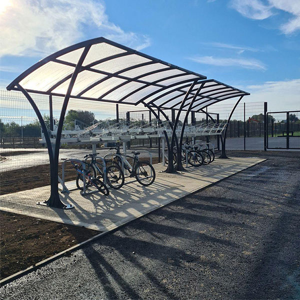 China Soluções de abrigo para armazenamento de bicicletários ao ar livre no Reino Unido para venda fabricante