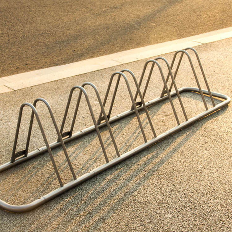 porcelana Soporte de bicicleta para exteriores o interiores de acero gris de alta calidad fabricante Soporte de bicicleta para exteriores o interiores de acero gris de alta calidad