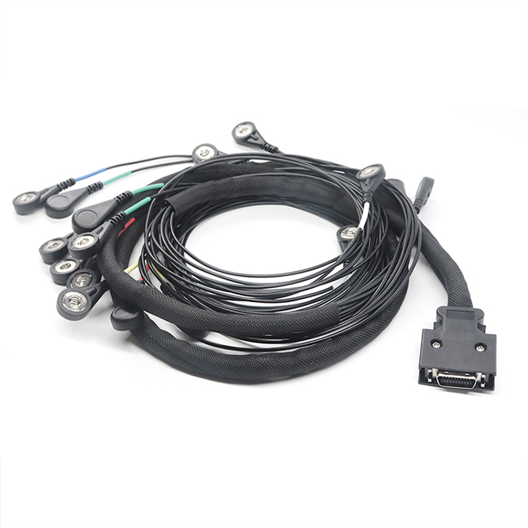 SCSI 20Pin Connector to 4.0mm Electrode Female Snap ECG Lead Wire