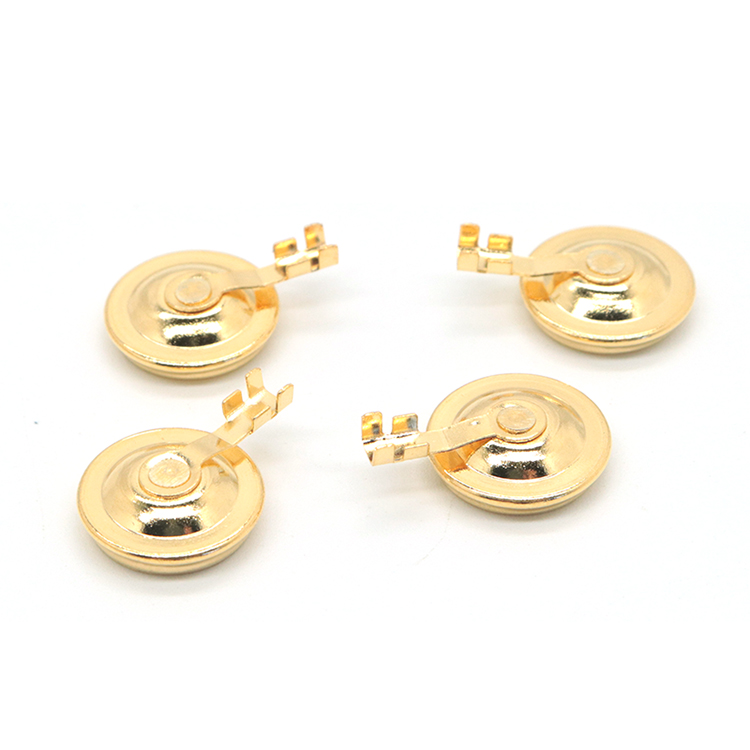 Gold Plated Crimpable 4.0mm ECG Electrode Female Snap Buttons