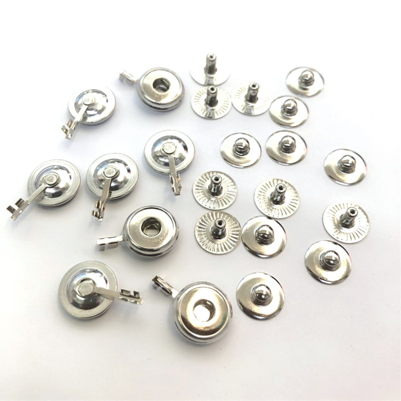 Ni Plated Crimping Terminal 4.0mm ECG Electrode Female Snap Buttons