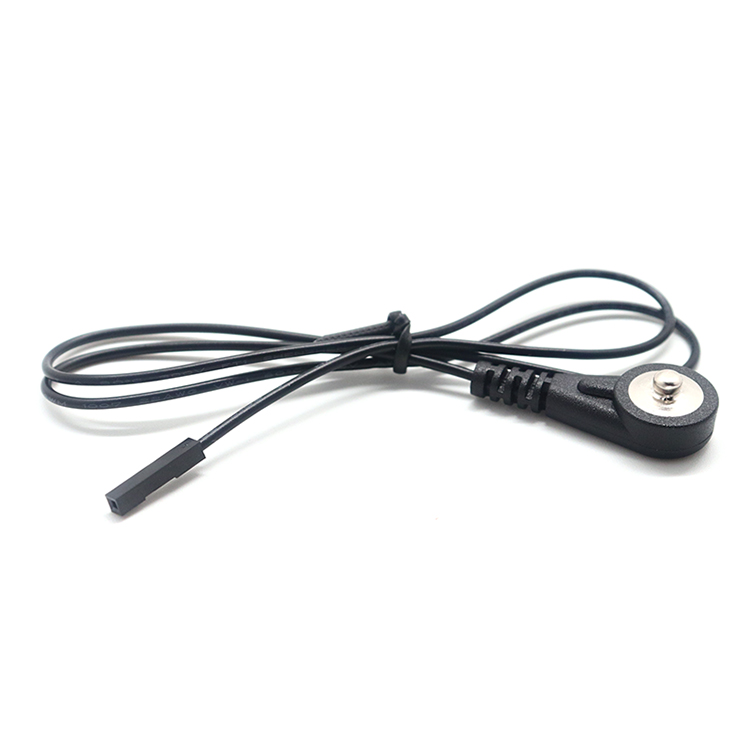 2.54mm 1Pin Dupont Connector Female Housing to 4.0mm Male Snap ECG Cable