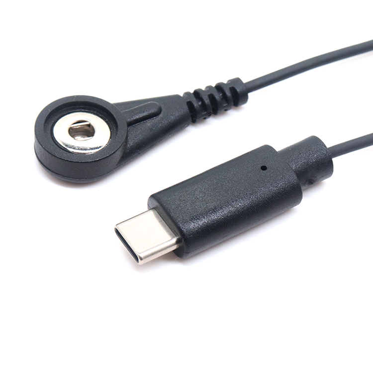 USB 3.0 Type C Male Plug to 3.5mm ECG EKG Electrodes Lead Wire Cable