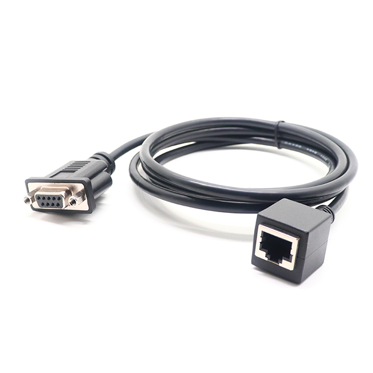 DB9 Pin Female to 8P8C RJ45 Female Connector Console Cable