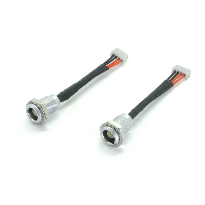 Customized 4PIN Lemo metal female connector to PH2.0-4PIN terminal physiotherapy cable