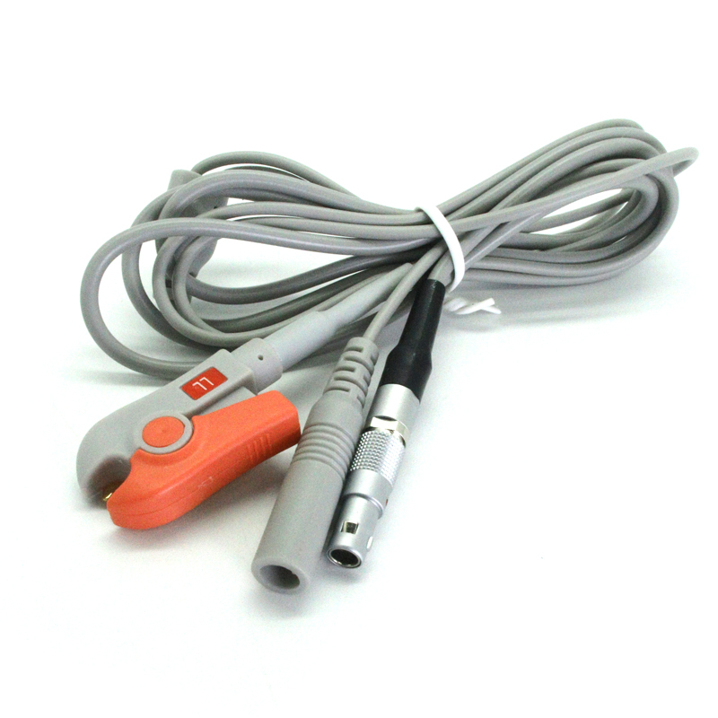 Fabriek op maat 00B4P lemo metalen mannelijke lead wire ECG clip 2.0 elektrode naald patiëntkabels met schede aansluiting