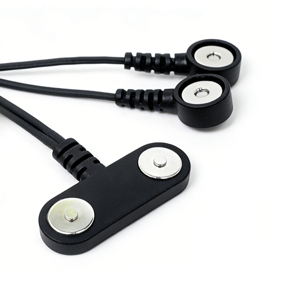 Cina Cavo terapeutico a scatto magnetico maschio T-Type personalizzato da 2x3,5 mm a 2 conduttori da 3,5 mm femmina | Fornitore di Dongguan ISO 13485 produttore
