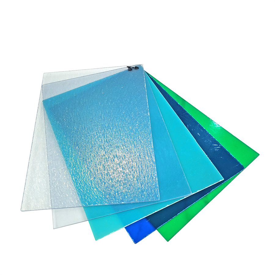 China Lightweight Rooflight Blue Green Clear Flat FRP Transparent Sheet