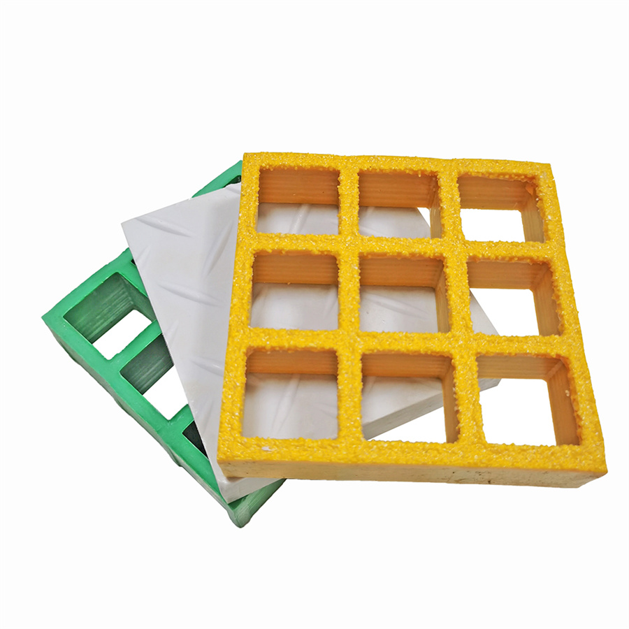 Yellow Walkway Flooring Molded Fiberglass Reinforced Polyester FRP Grating Manufacturers