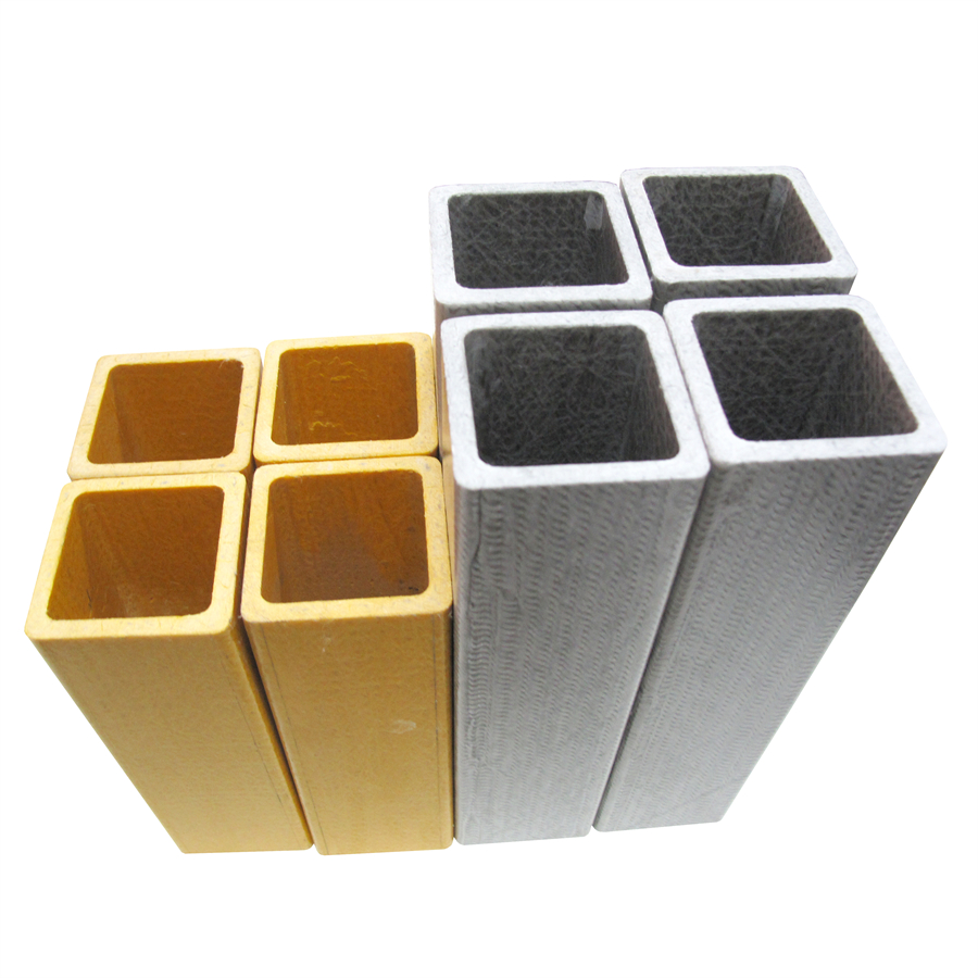 Pultruded Sqaure Round Rectangle Profiles ซัพพลายเออร์ท่อพลาสติก FRP เสริมใยแก้ว