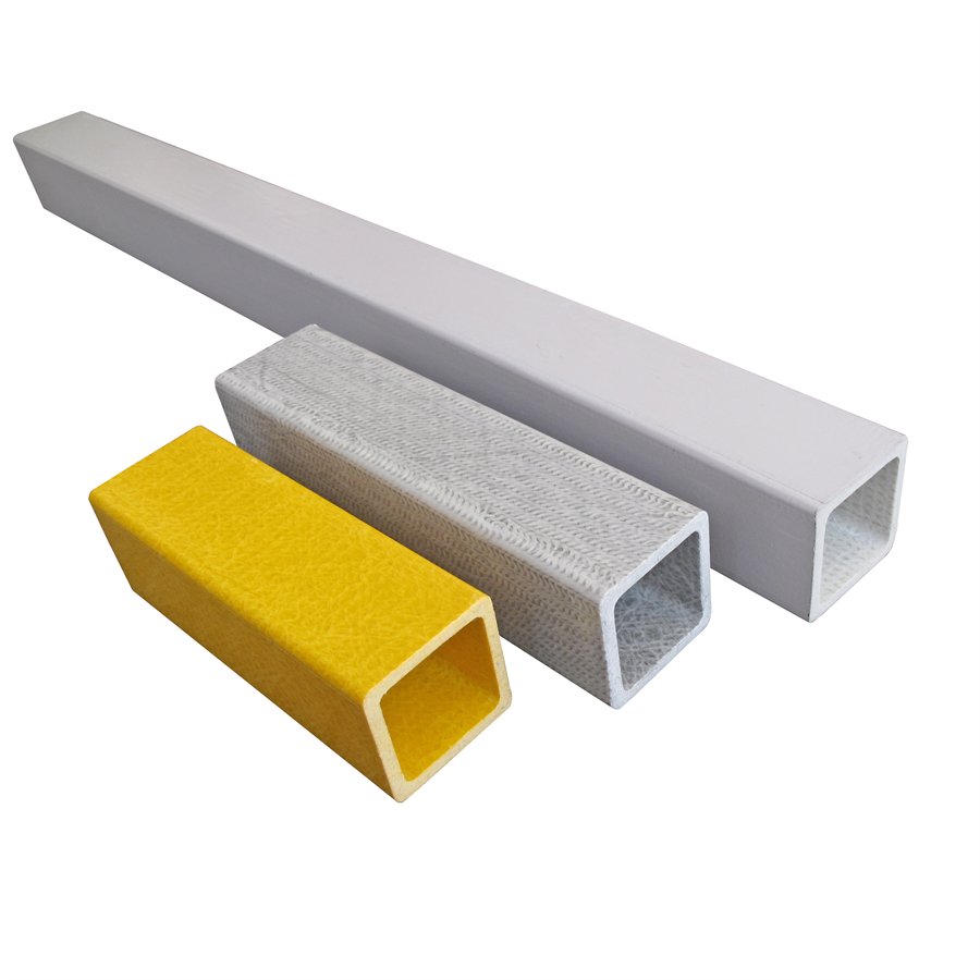 Anti-Corrosion Pultruded Square Rectangular Profiles Fibreglass Composite FRP Tubes Manufacturers