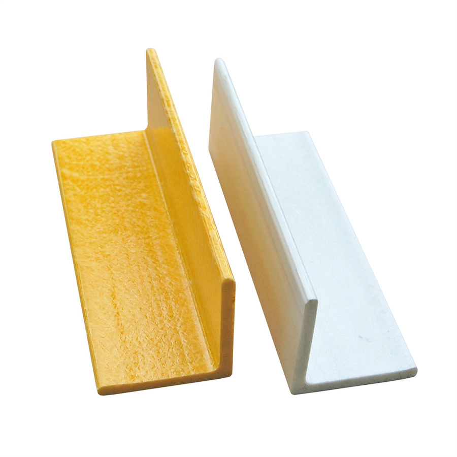High Strength Pultruded FRP GRP L Section Shapes Structural Fiberglass Angles Manufacturers