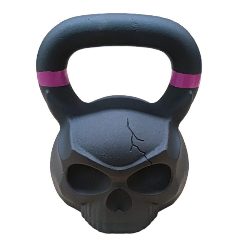 OEM/ODM Ferro fundido Cinzios pretos personalizados Kettlebell
