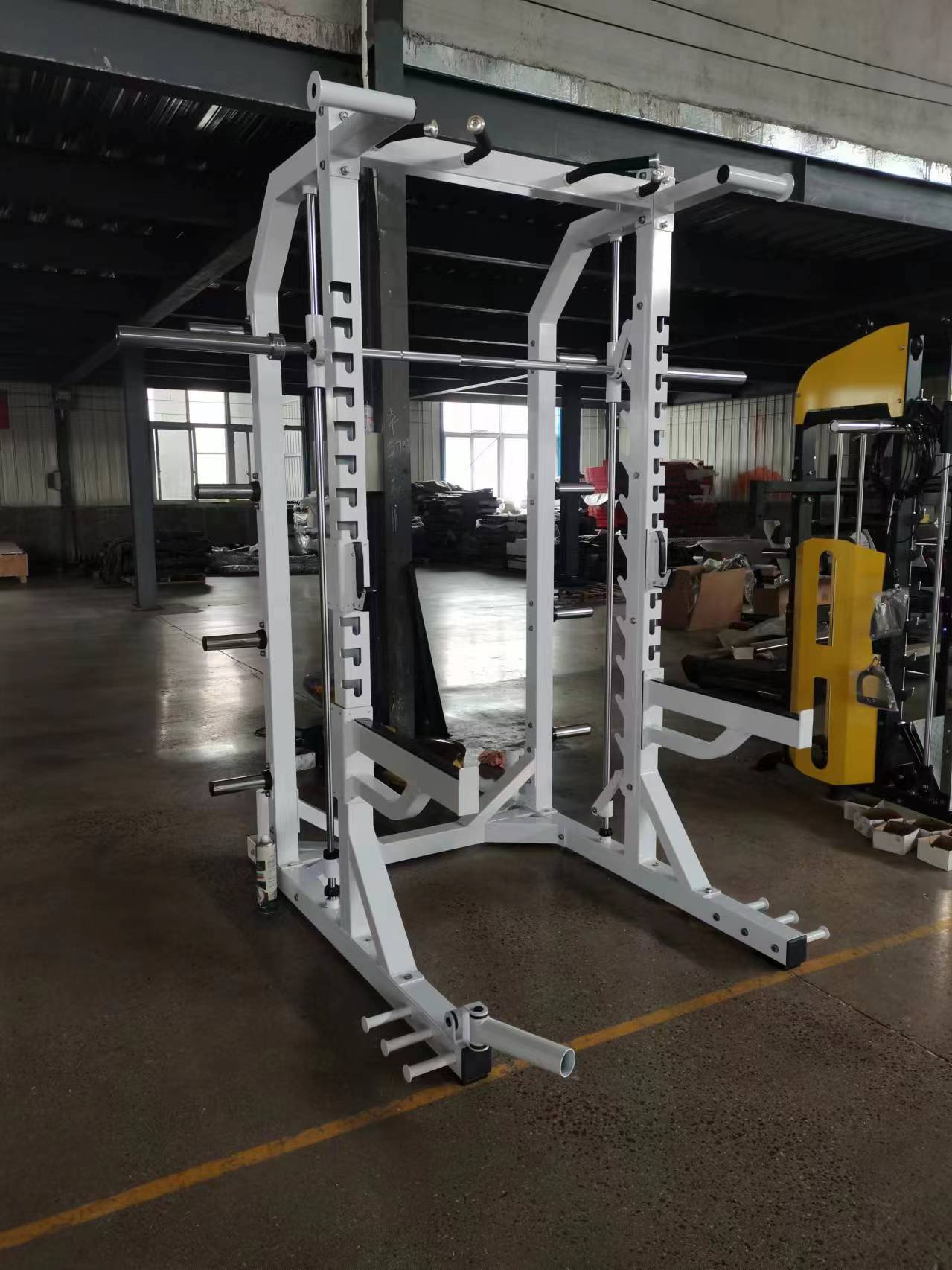 China Commercial multifunctional fitness equipment weightlifting bench press barbell gantry manufacturer