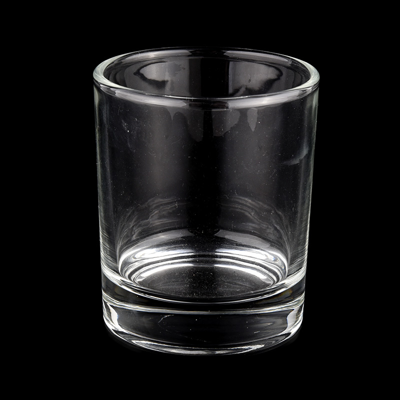 Hot sale 8oz cylinder clear glass candle jar wholesale
