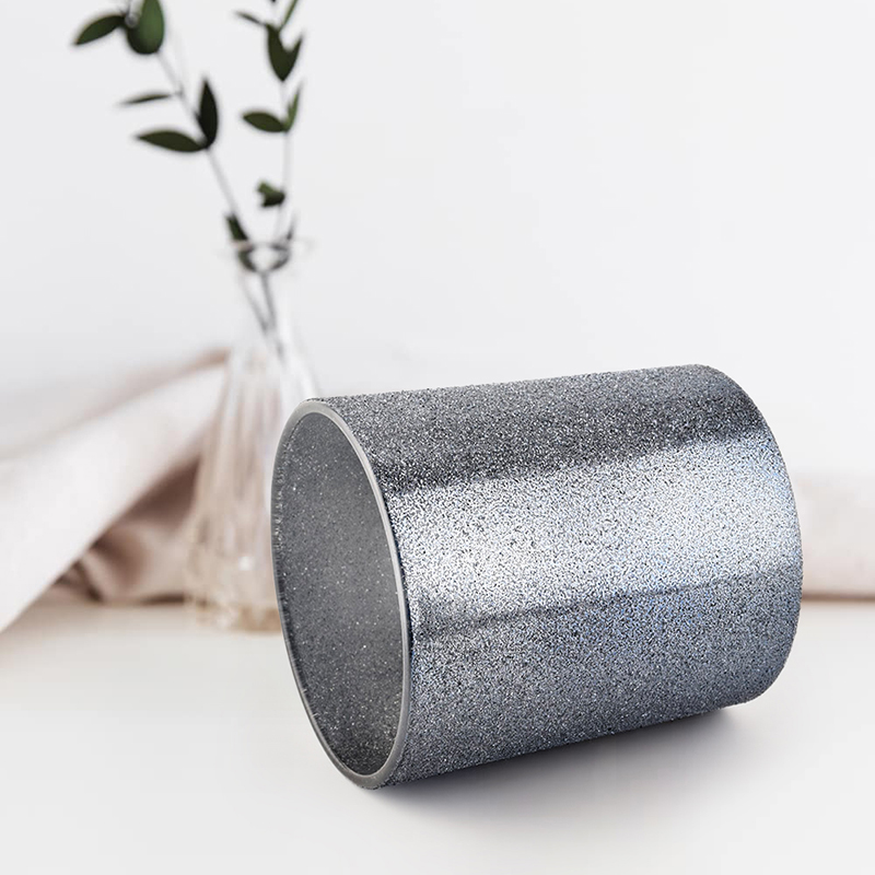 Unique Candle Containers Smoky Gray Frosted Empty Luxury Glass Candle Vessels Unique Candle Containers Smoky Gray Frosted Empty Luxury Glass Candle Vessels