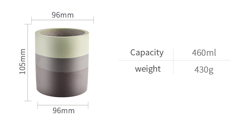 Unique design 16oz concrete candle jars making supplies