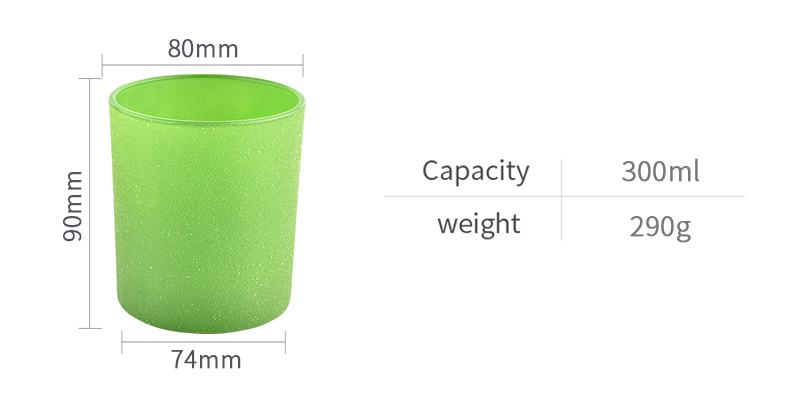 Frost green empty candle jars glass cylinder candle holder Frost green empty candle jars glass cylinder candle holder