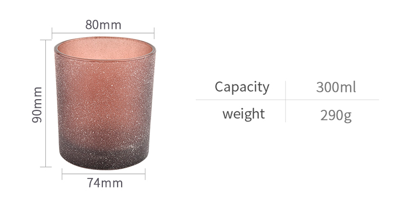 Custom Color Brown Frosted Glass Candle Jars for Candle Making