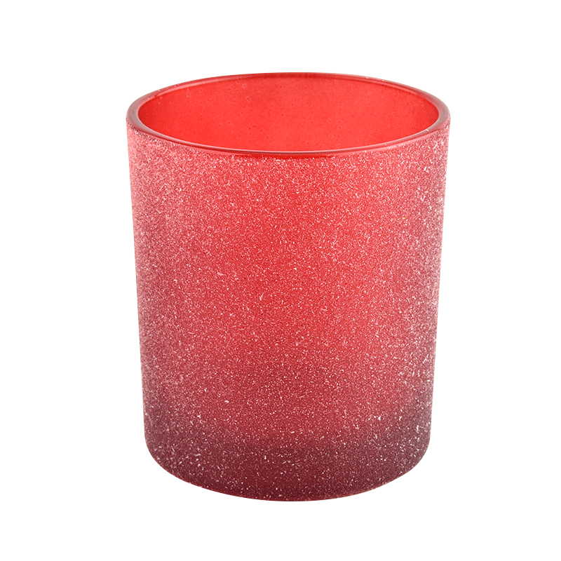 Wholesale Unique Round Bottom Red Luxury Glass Candle Jars