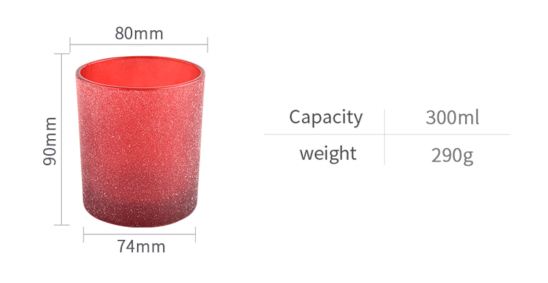 10oz Red Frosted Glass Candle Jars For Candle Making 10oz Red Frosted Glass Candle Jars For Candle Making