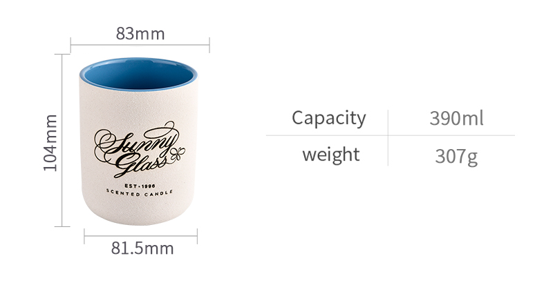 Wholesale private label package decorative empty luxury ceramic candle jar