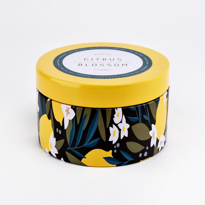 Luxury Candle Aromatherapy Tinplate Wax Cup Metal Candle Jar with Lid