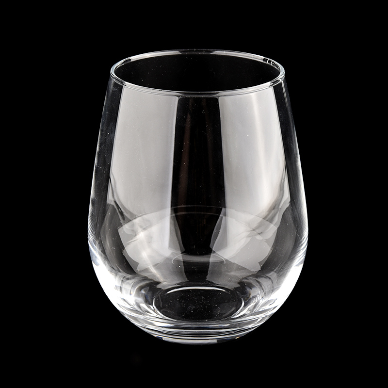 Clear egg glass candle jar empty scented candle vessels