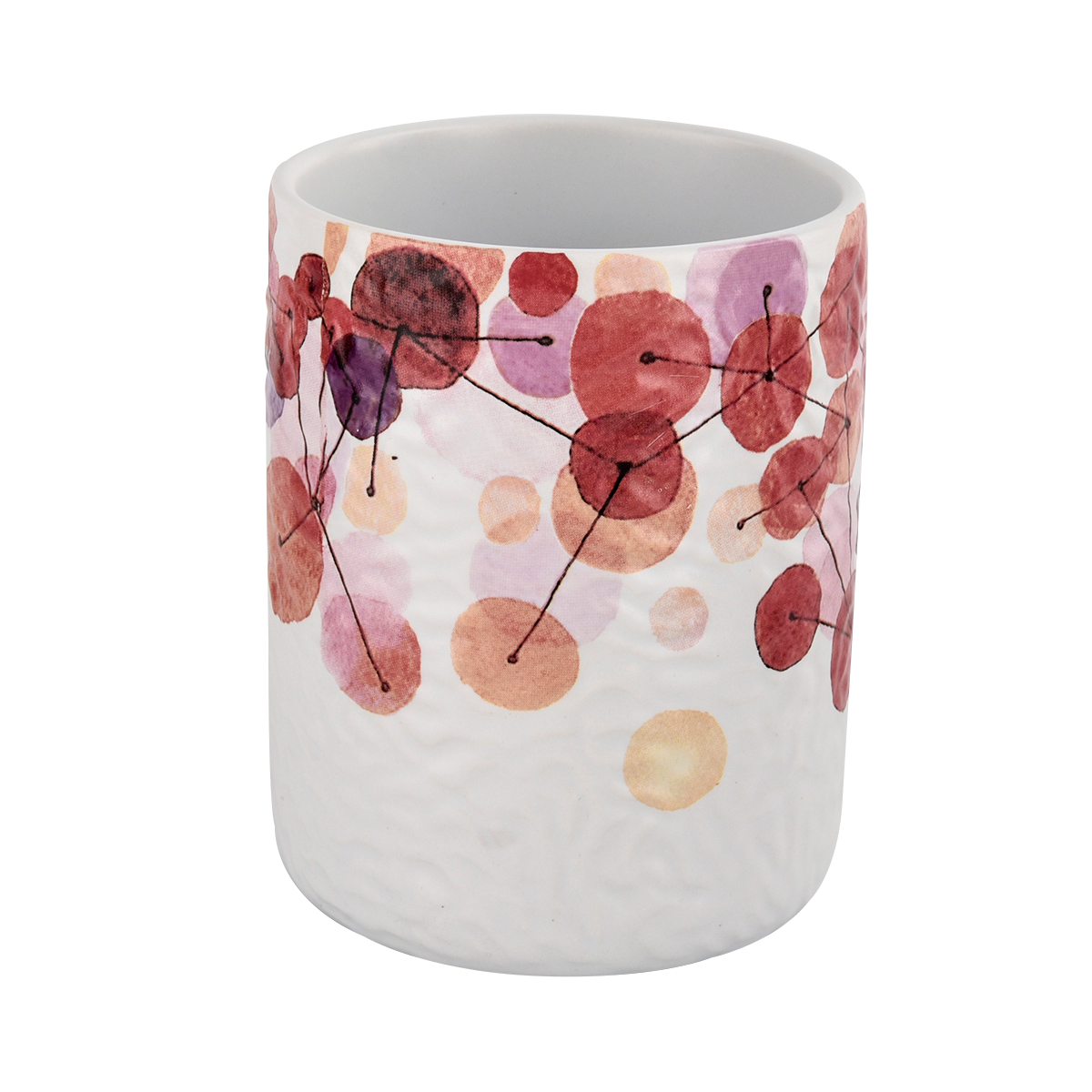 Custom applique printing ceramic candle jars for home decor wedding