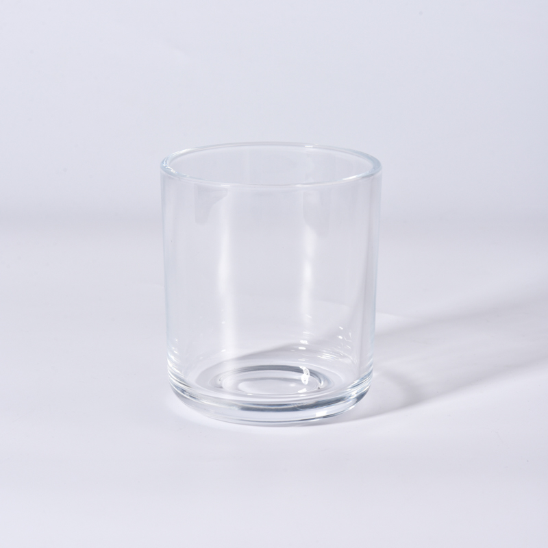 500ml glass candle vessels clear empty round bottom jars