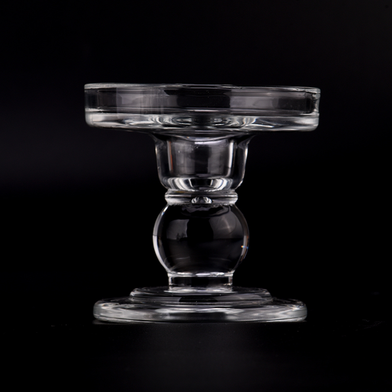 Popular candlestick holder clear candle holder for dinning table decoration