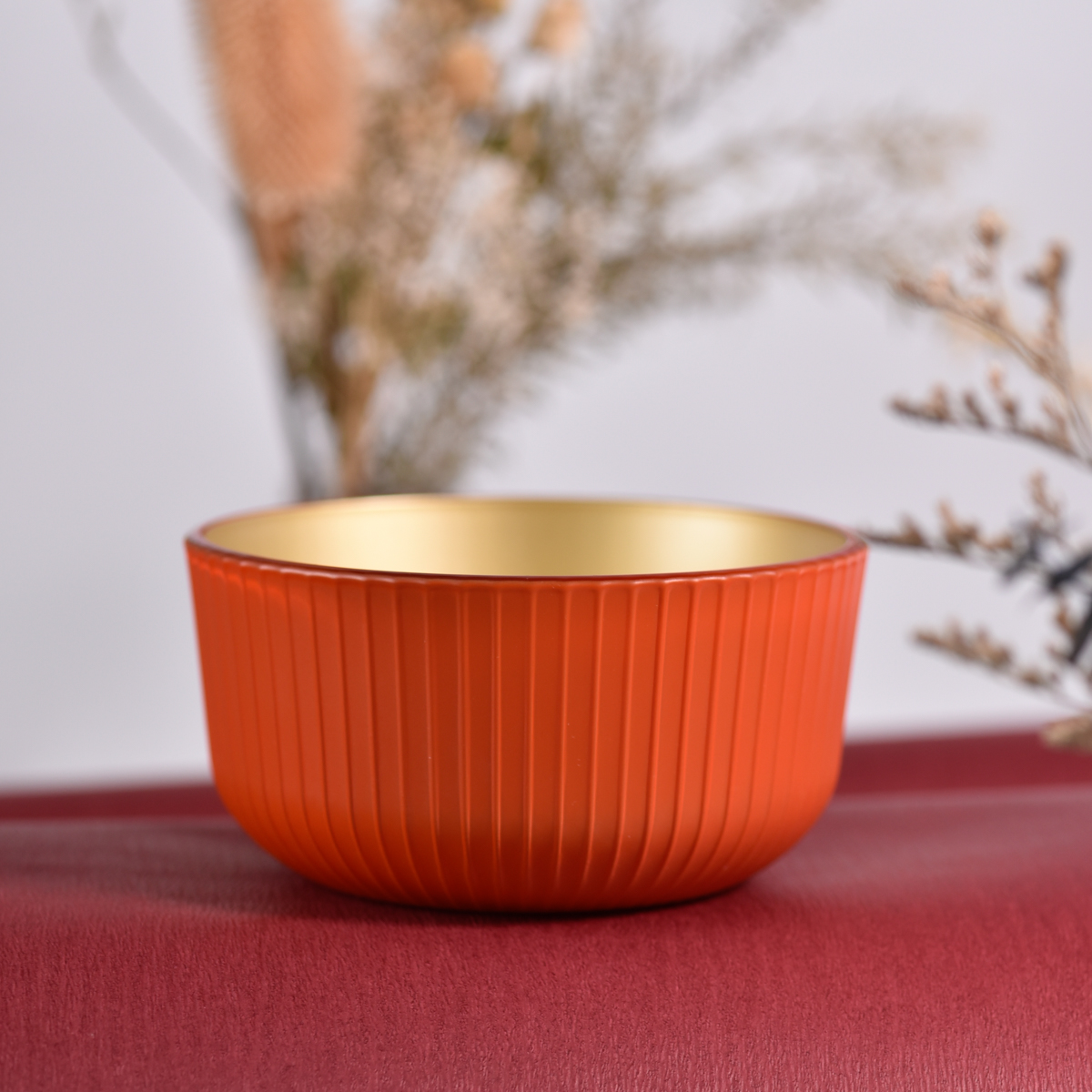 22oz wax large oversize glass candle jar with patterns wholesale