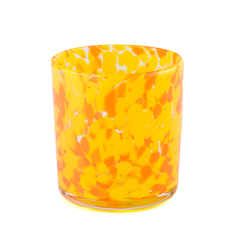 Wholesale egg flower pattern glass candle jars for candle making