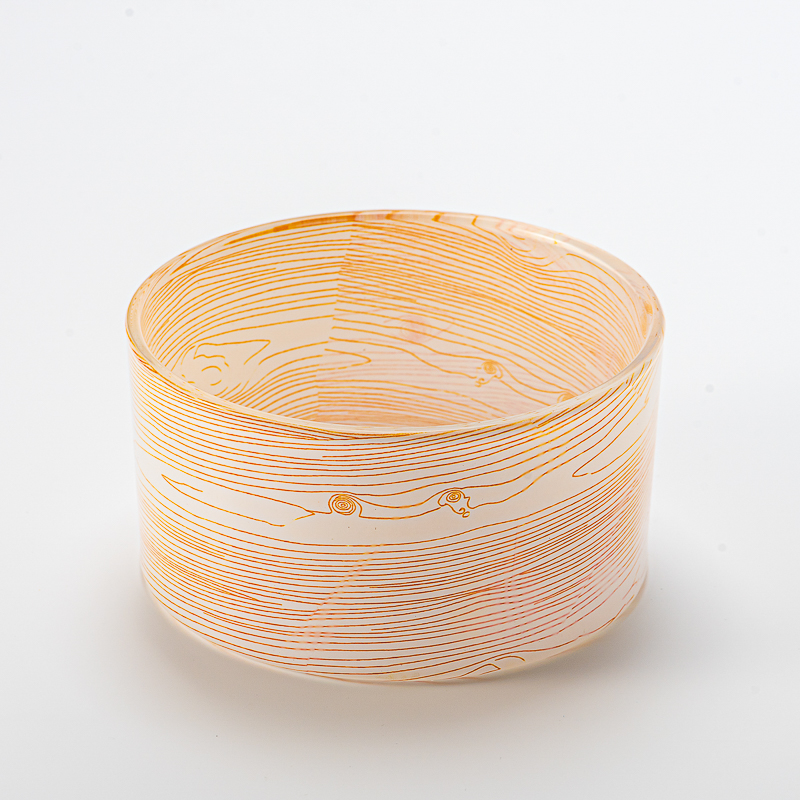 Large Capacity Short Stature Glass Vessel Candle Containers