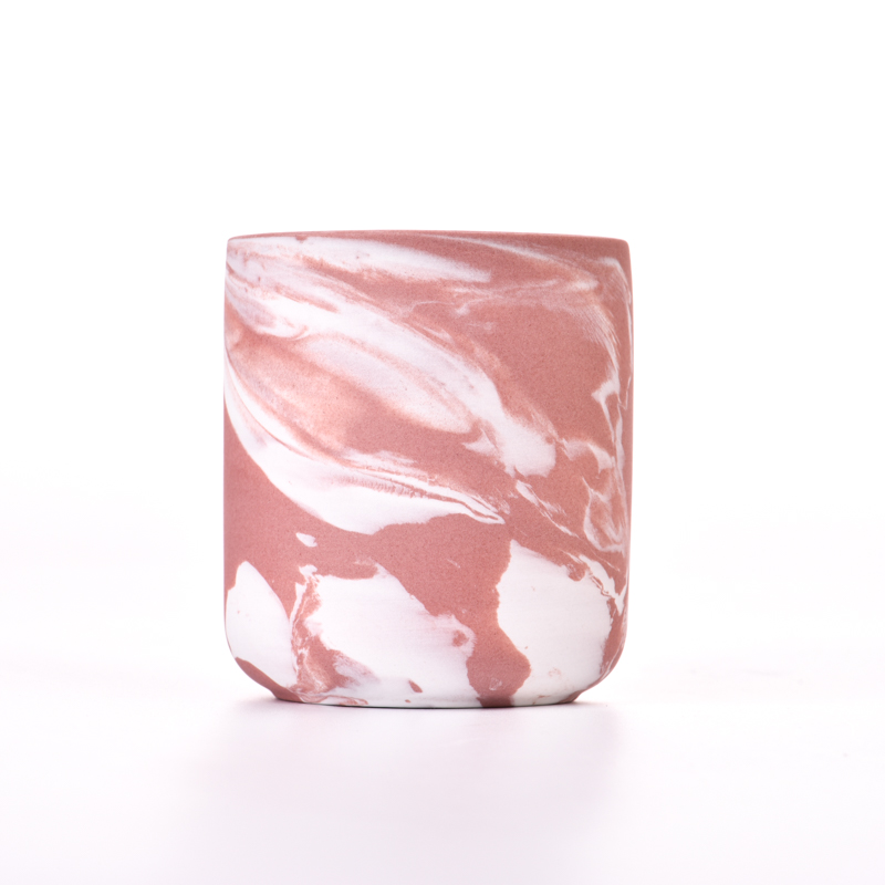 Elegant Matte Color Ceramic Vessel Candle Jar for Candle Making