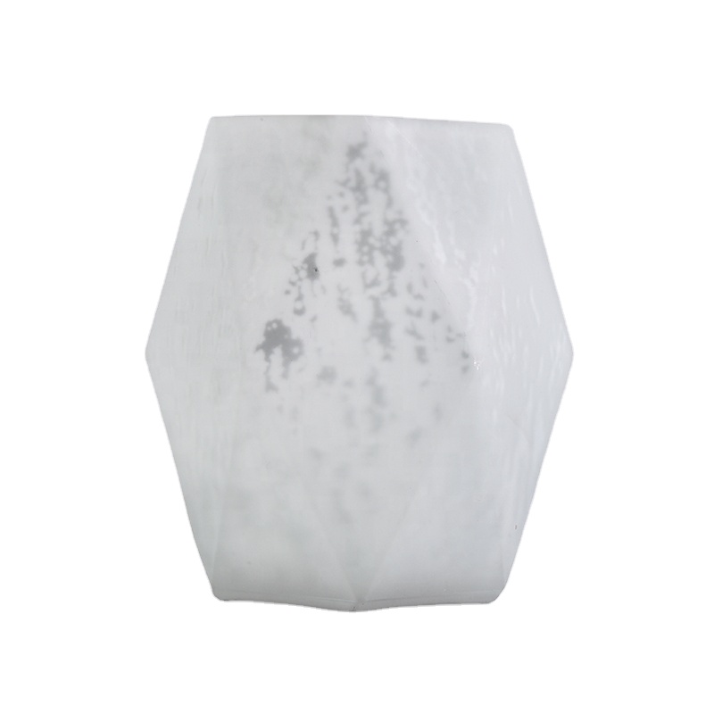 handmade scented wax clear GEO candle jars