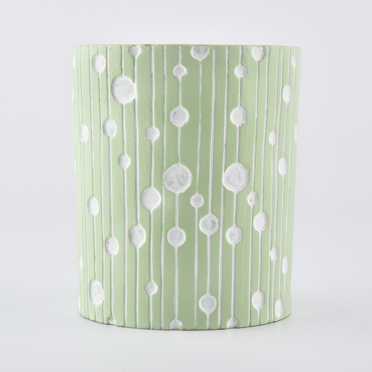 Spring fresh color  ceramic candle jar