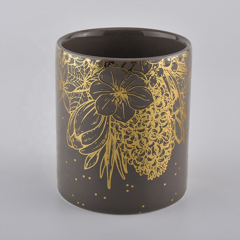 Wholesale Custom Ceramic Lead-free Glass Candle Jar With Lid