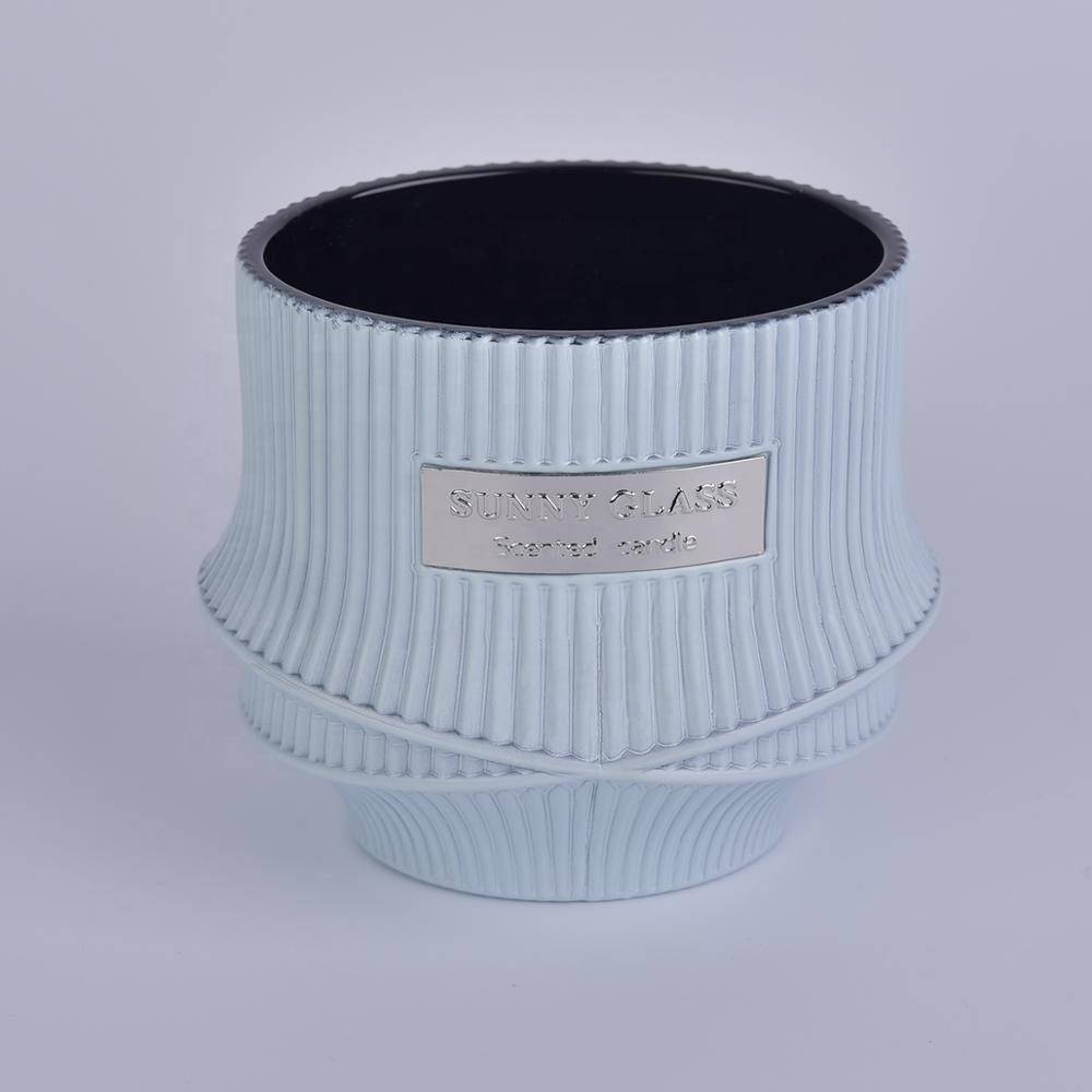 10oz 12oz 14oz Sunny grey matte luxury glass candle holder