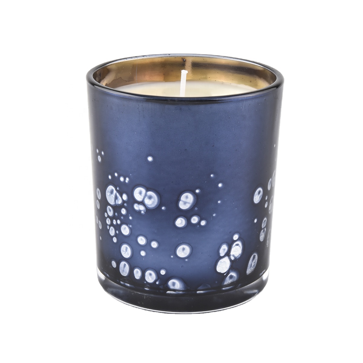 blue bubble candle holder electroplating with custom logo