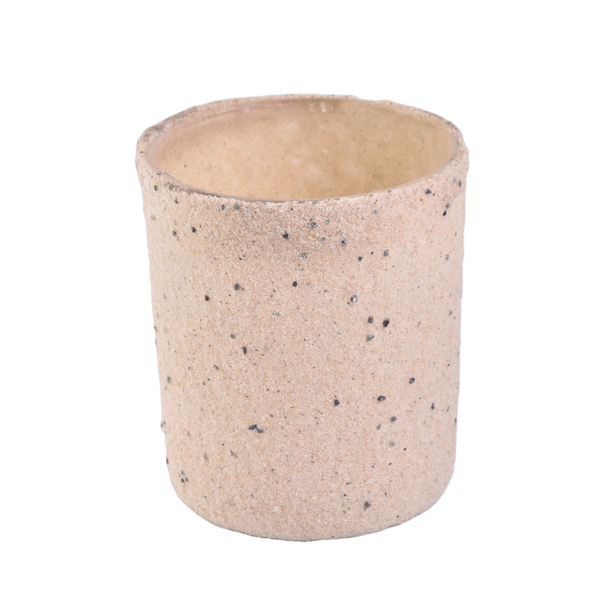 Wholesales luxury custom finish frost cement candle vessels